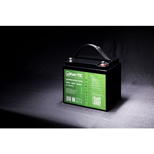 LiFePO4 Battery 12V (12,8V) 50Ah Kon-TEC GREEN LINE